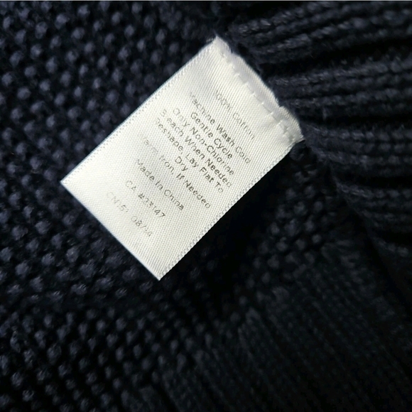 Talbots Color Block Sweater Size M Blue White Orange Knit - Picture 7 of 7